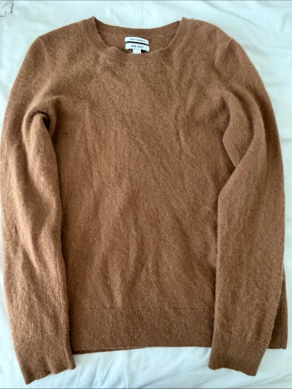 Nine West Men's Tan-Brown Crewneck Sweater
